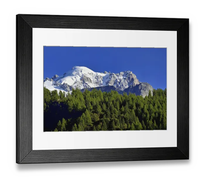 Framed Print : Aiguille des Grands Montets and snow-covered Aiguille Verte Framed Print : Aiguille des Grands Montets and snow-covered Aiguille Verte