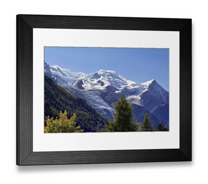 Framed Print : From left snow-covered Mont-Blanc