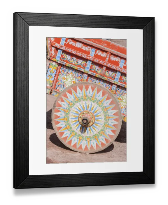 Framed Print : Decorative ox-cart, Costa Rica, Central America