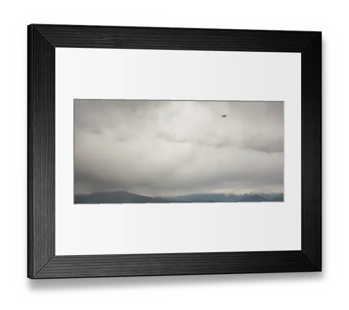 Framed Print : A seaplane flying against a backdrop of cloudy sky Framed Print : A seaplane flying against a backdrop of cloudy sky