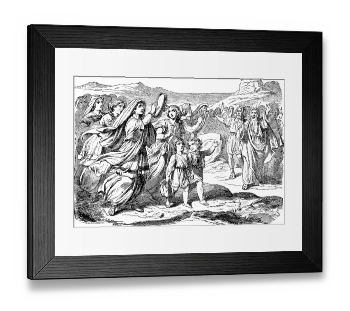 Framed Print : Song of praise of the prophetess Miriam after crossing the Red Sea
