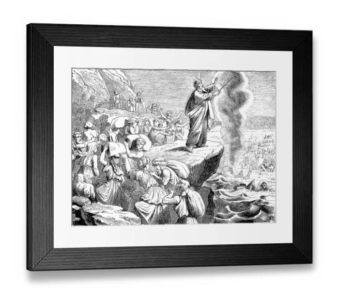 Framed Print : Moses and the children of Israel