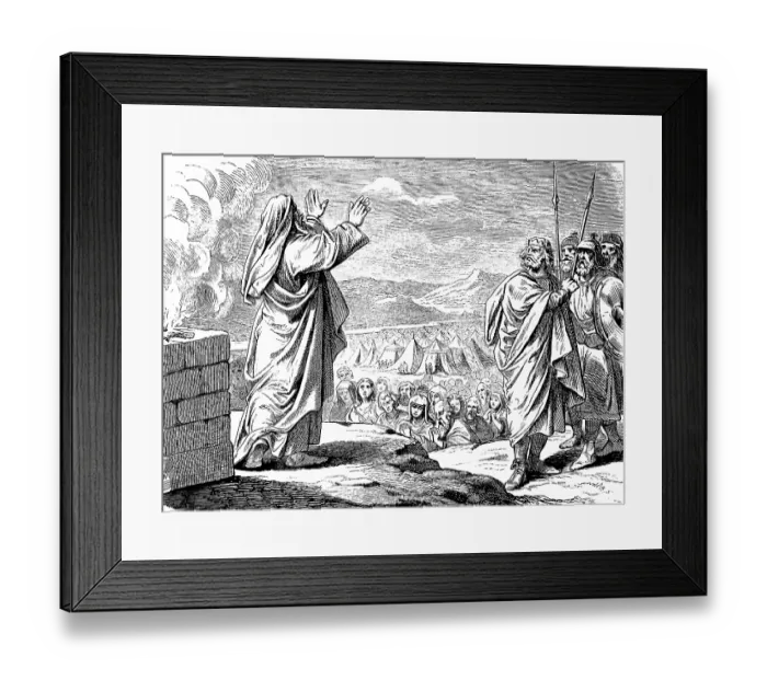 Framed Print : Balaam prophesies good over Israel and blesses him