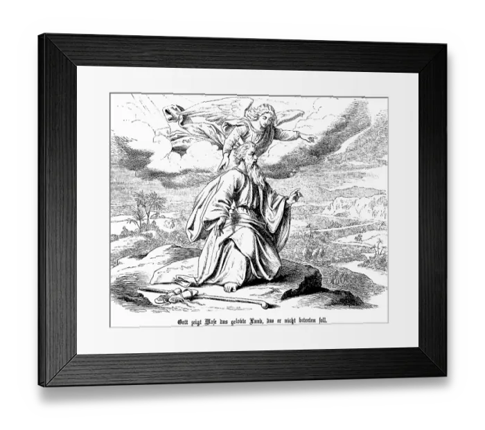 Framed Print : God shows Moses the Promised Land Framed Print : God shows Moses the Promised Land