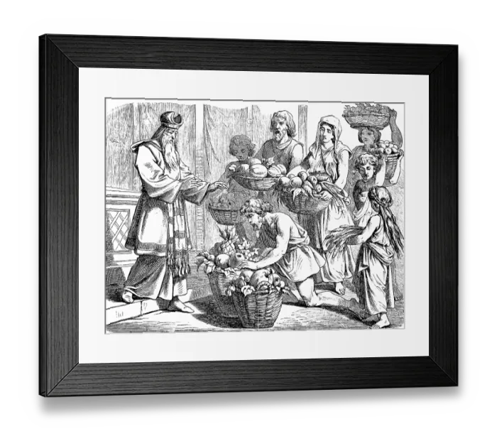 Framed Print : Put the fruits of the land in a basket