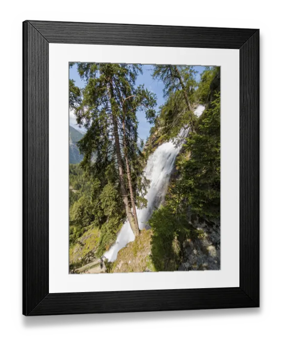 Framed Print : The Stuiben Falls between Umhausen and Niederthai in the Middle Otztal