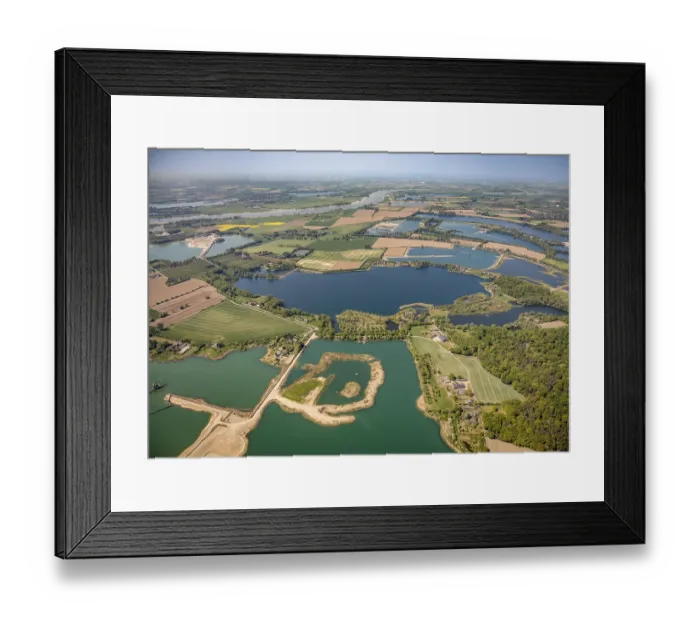 Framed Print : Aerial photograph, Wat Ley nature reserve
