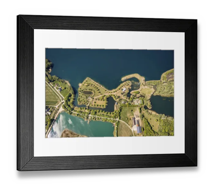 Framed Print : Aerial photograph, Wat Ley nature reserve