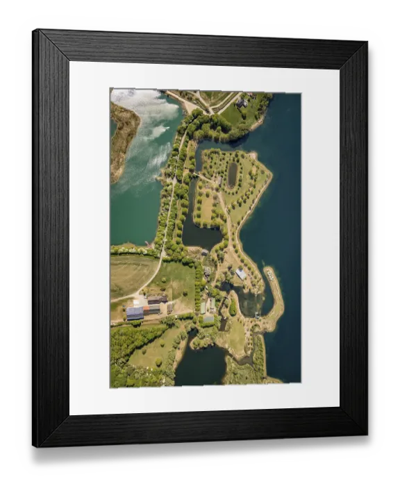 Framed Print : Aerial photograph, Wat Ley nature reserve Framed Print : Aerial photograph, Wat Ley nature reserve