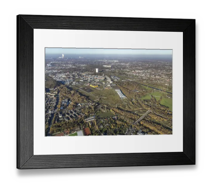 Framed Print : Aerial view, Neue Mitte, CentrO site Framed Print : Aerial view, Neue Mitte, CentrO site
