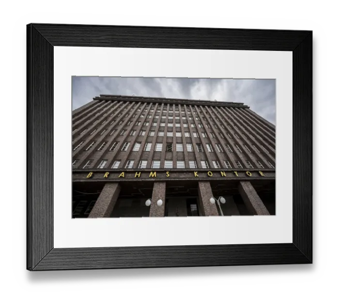 Framed Print : Brick facade of the Brahms Kontor building