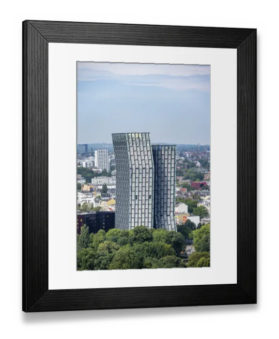 Framed Print : View over the city from the tower of St Michael's Church