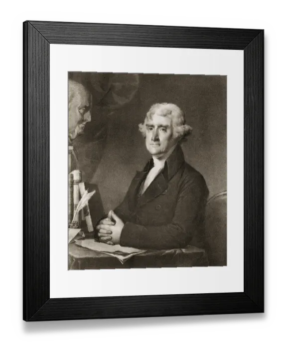 Framed Print : Portrait of Thomas Jefferson, 1743 - 1826 Framed Print : Portrait of Thomas Jefferson, 1743 - 1826