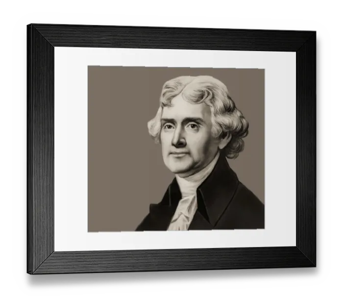 Framed Print : Portrait of Thomas Jefferson, 1743 - 1826 Framed Print : Portrait of Thomas Jefferson, 1743 - 1826