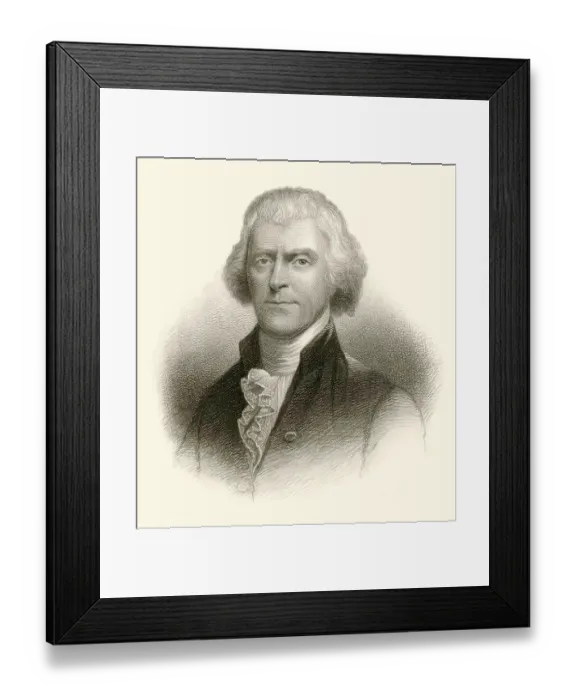 Framed Print : Portrait of Thomas Jefferson, 1743 - 1826 Framed Print : Portrait of Thomas Jefferson, 1743 - 1826