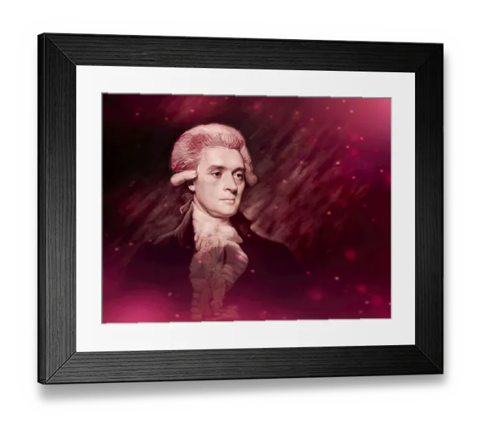 Framed Print : Portrait of Thomas Jefferson, 1743 - 1826