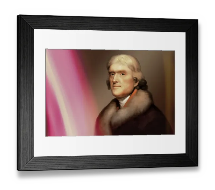 Framed Print : Portrait of Thomas Jefferson, 1743 - 1826