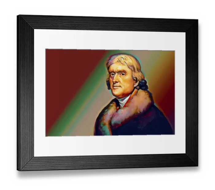 Framed Print : Portrait of Thomas Jefferson, 1743 - 1826 Framed Print : Portrait of Thomas Jefferson, 1743 - 1826