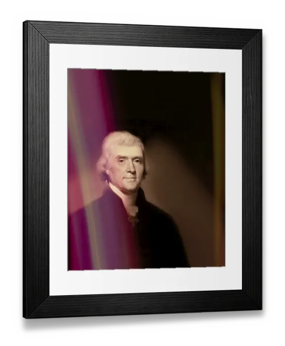 Framed Print : Portrait of Thomas Jefferson, 1743 - 1826