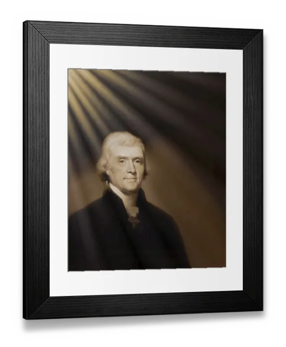 Framed Print : Portrait of Thomas Jefferson, 1743 - 1826