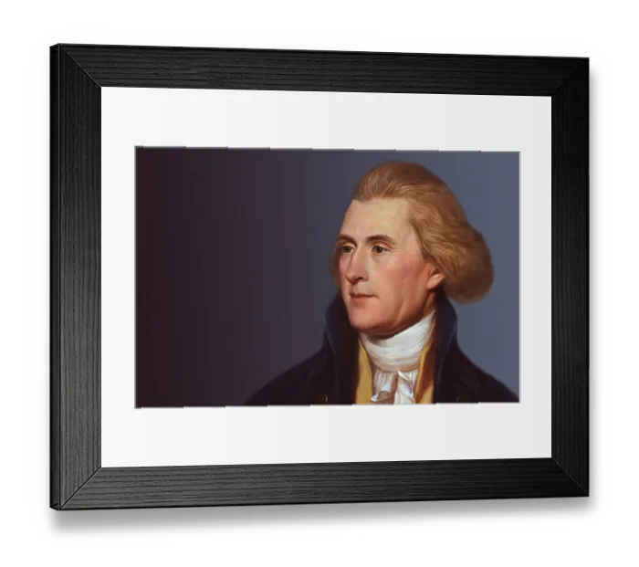 Framed Print : Portrait of Thomas Jefferson, 1743 - 1826