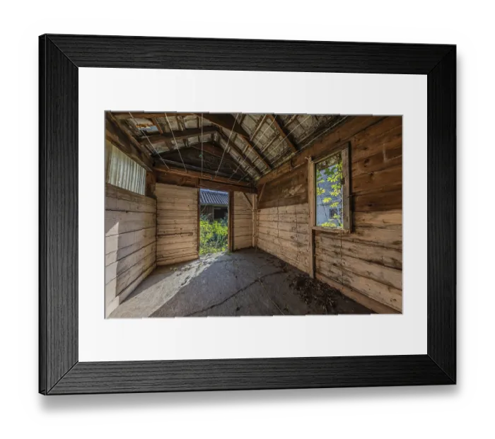 Framed Print : Outbuilding of a multi-storey residential building built in 1903 in front of demolition work
