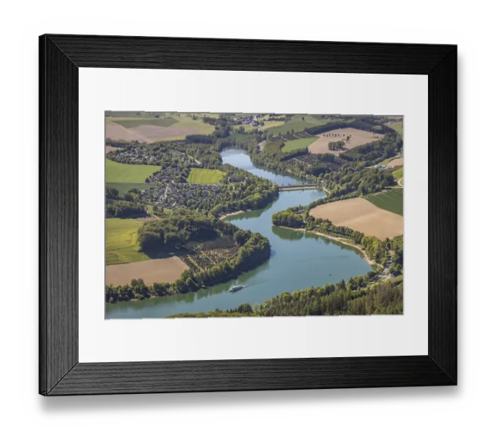 Framed Print : Aerial view, Hennetalsperre, Hennesee