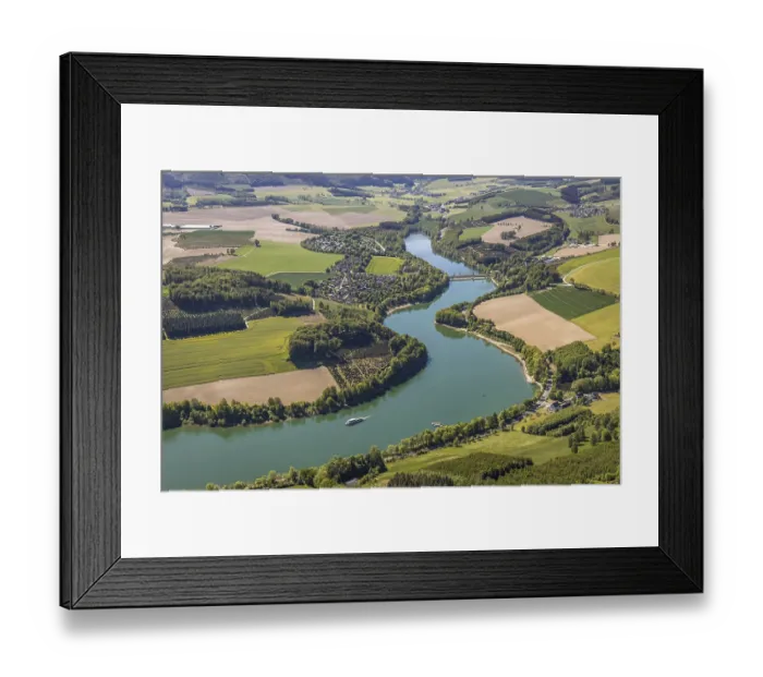Framed Print : Aerial view, Hennetalsperre, Hennesee Framed Print : Aerial view, Hennetalsperre, Hennesee