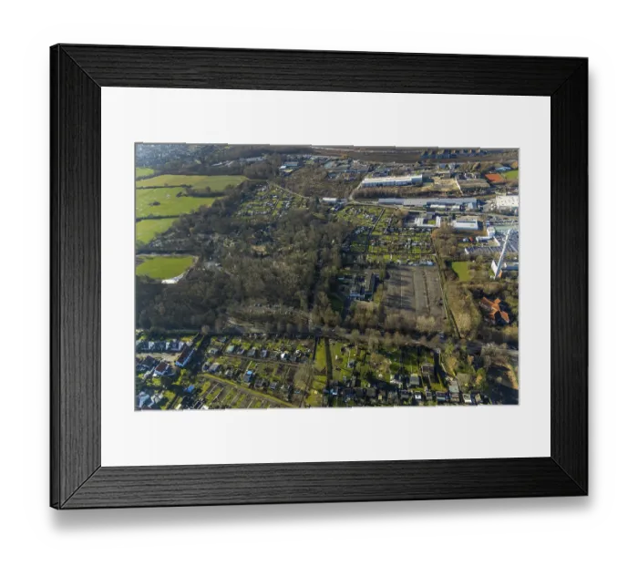 Framed Print : Aerial view, animal park Hamm, climbing park Hamm
