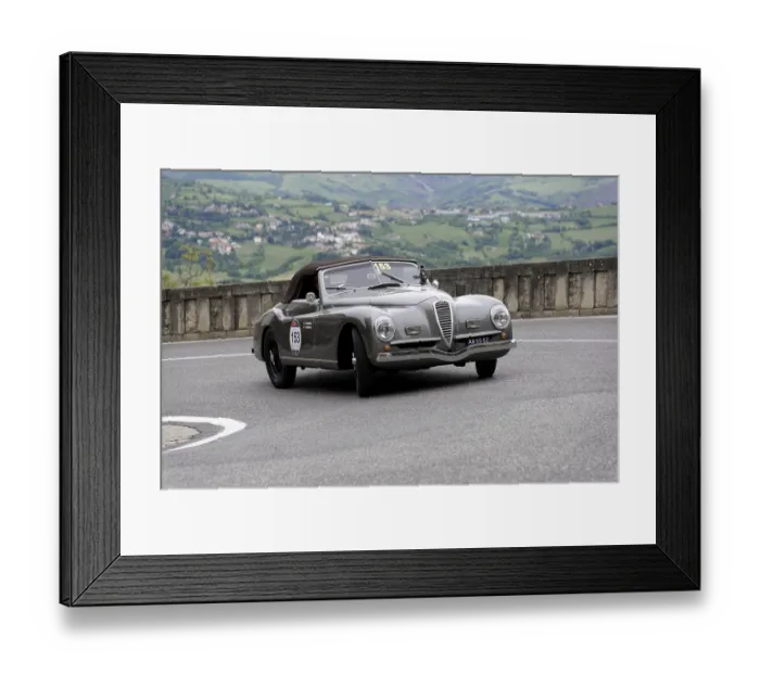 Framed Print : No. 153, Alfa Romeo 6C2500 SS cabriolet Pinin Farina