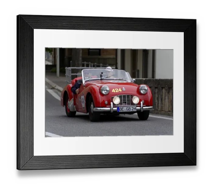 Framed Print : No.424, Triumph TR 3 Sports, built in 1956