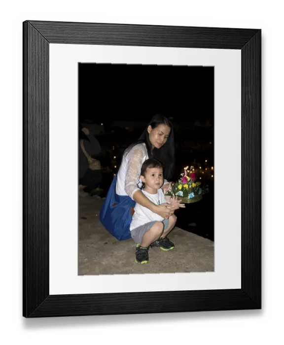 Framed Print : Thailand, Koh Samui, Loy Krathong Festival