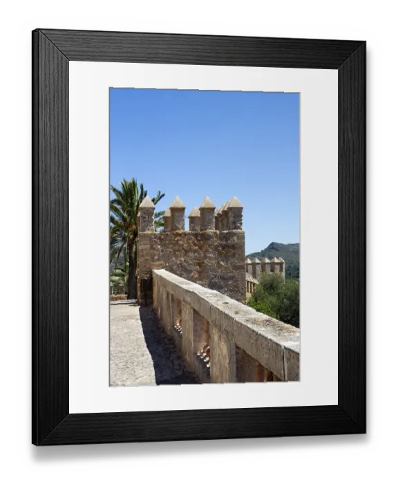 Framed Print : City wall Majorca