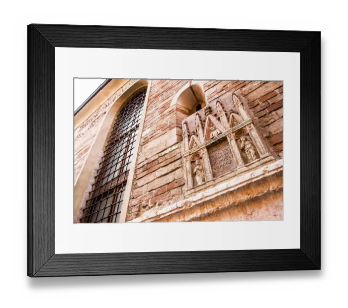 Framed Print : Medieval building facade in the historic center of Verona Framed Print : Medieval building facade in the historic center of Verona