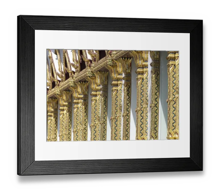 Framed Print : Columns with mosaic decorations (Lai Kranok)