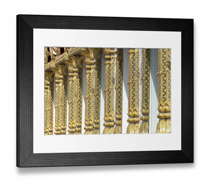 Framed Print : Columns with mosaic decorations (Lai Kranok)