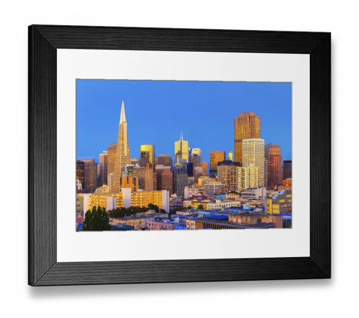 Framed Print : Financial district skyline, San Francisco