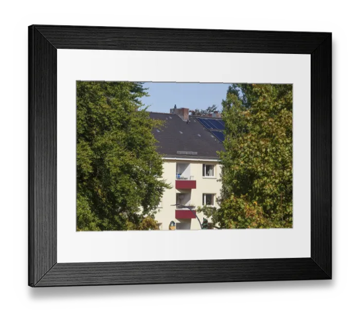 Framed Print : Modern residential building, multi-family house Framed Print : Modern residential building, multi-family house