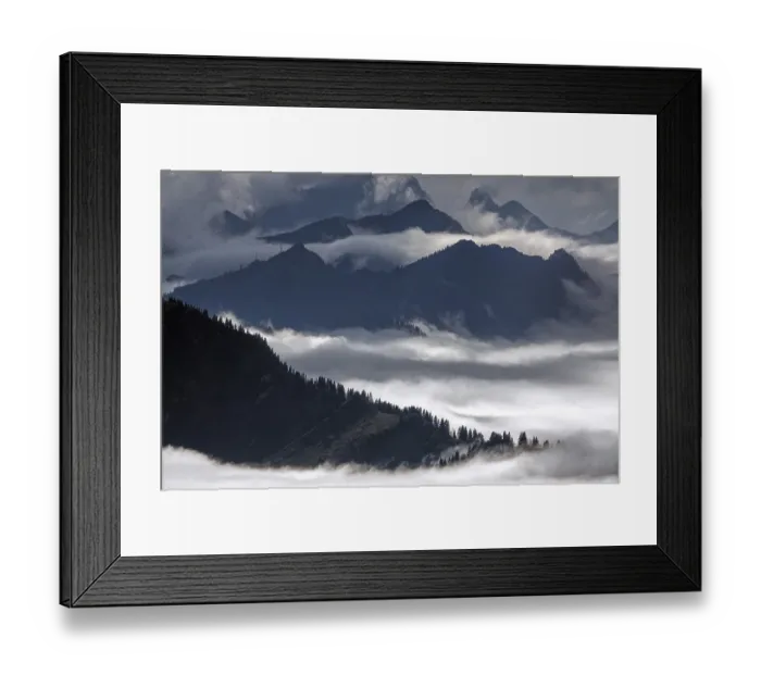 Framed Print : View from the Nebelhorn summit to mountains of the Allgau Alps