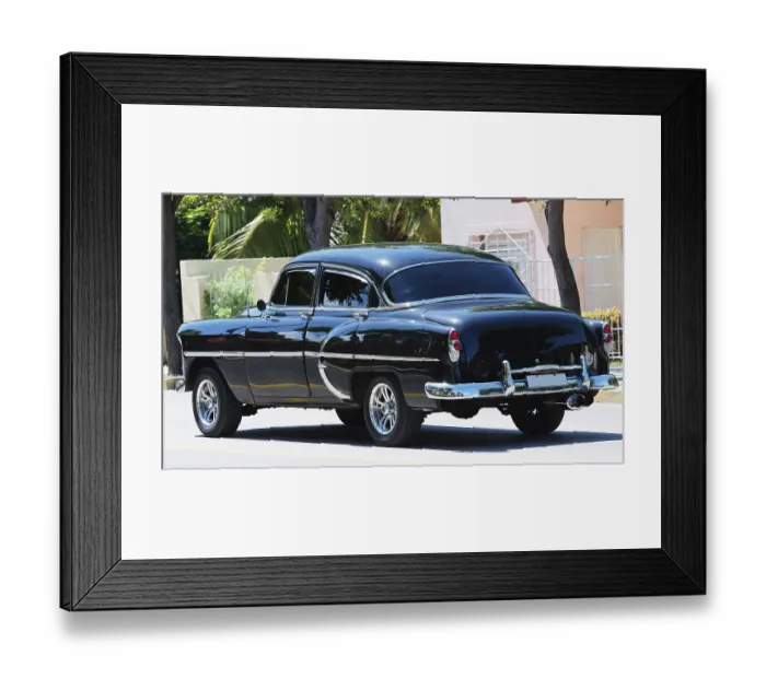 Framed Print : Classic American car in Havana in Cuba Vintage car in Havana