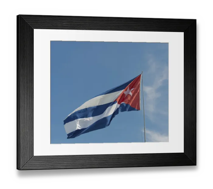Framed Print : Cuba flag against blue sky and sunshine Cuba flag in front of blue sky and sunshine Framed Print : Cuba flag against blue sky and sunshine Cuba flag in front of blue sky and sunshine
