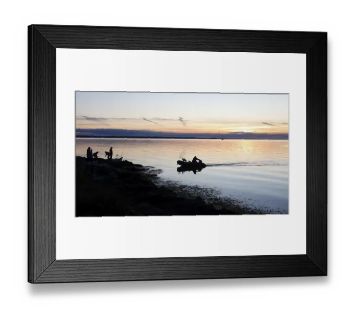 Framed Print : Angler on the beach during sunset Framed Print : Angler on the beach during sunset