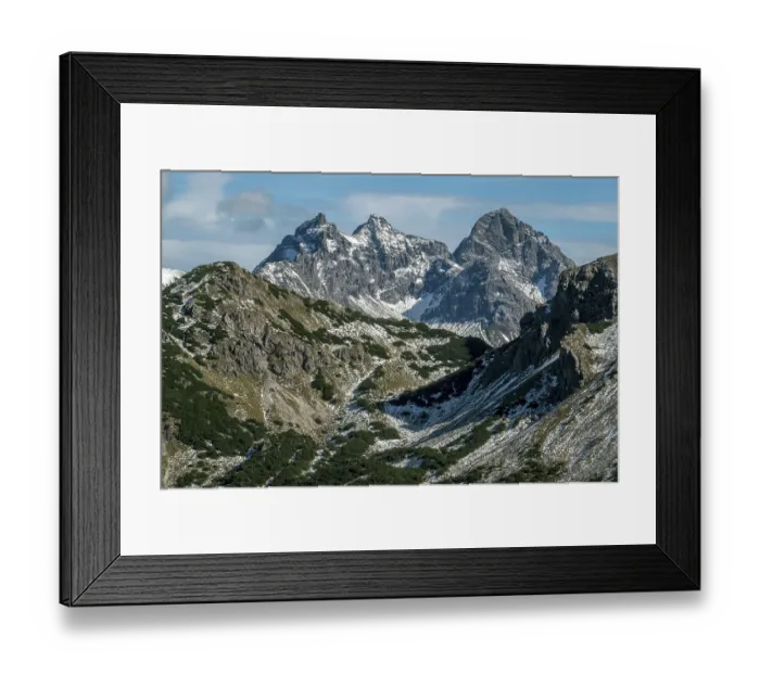 Framed Print : Trettachspitze, Madelegabel and Hochfrottspitze