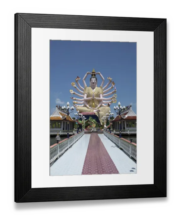 Framed Print : Thailand, Koh Samui, Temple, Wat Plai Laem Framed Print : Thailand, Koh Samui, Temple, Wat Plai Laem