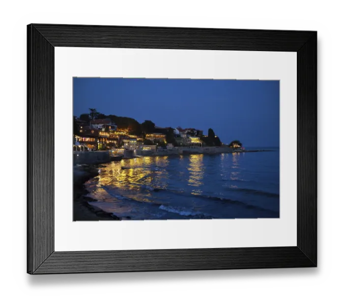 Framed Print : Beautiful old town of Nessebar summer night Framed Print : Beautiful old town of Nessebar summer night