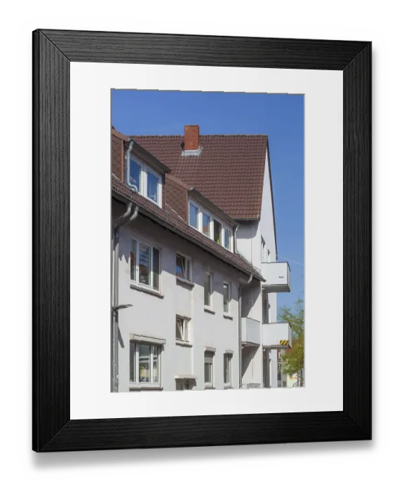 Framed Print : Modern white residential buildings Framed Print : Modern white residential buildings