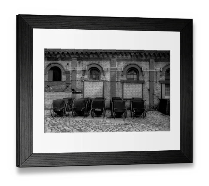 Framed Print : Germany, Berlin, 31.7.1992, Coal ore in the industrial building Pfefferberg
