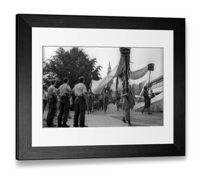 Framed Print : Germany, Berlin, 1.8.1992, Wise Fool Puppet Intervention