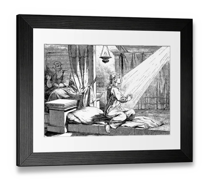 Framed Print : Young Samuel receives the first revelation