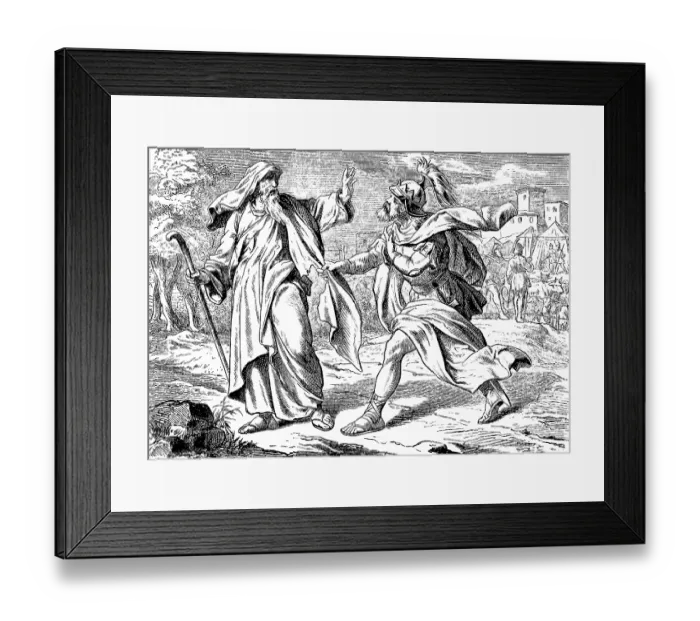 Framed Print : Samuel proclaims his rejection to Saul